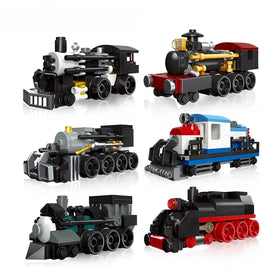 Jie-Star 6 In 1 Mini Rail Car Locomotive Building Block 92307