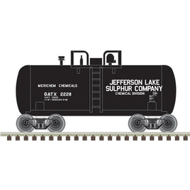 N Atlas Trainman Beer Can Tank Car Jefferson Lake Sulphur (GATX) #2228 - 50006877 - MPM Hobbies