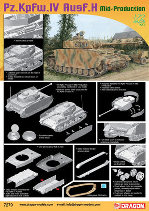 1/72 Dragon Model Pz.Kpfw. IV Ausf. H Mid-Production 7279