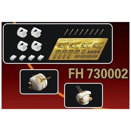 1/700 Flyhawk Photo Etch British 4.0in(102mm) Mk XVI guns in twin Mk XIX mounting 730002