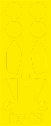 1/72 Eduard Paint Mask for AIRFIX Lightning F.6 F.6 CX408