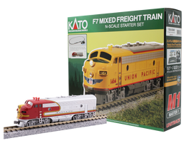N Kato F7 Freight Train Starter Set AT&SF 106-0049