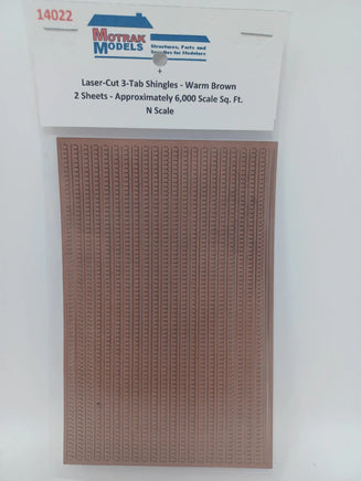 N Motrak Models Laser-Cut Fish Scale Shingles Warm Brown 14022