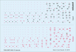 1/72 Eduard Decal MiG-15 / MiG-15bis stencils for Eduard 72007