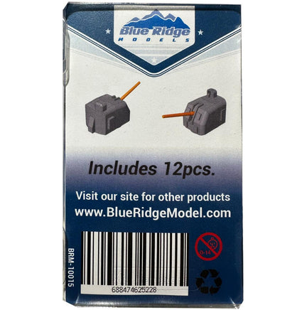 1/700 Blue Ridge Models - 5/38 Caliber Gun - Single Shield (x12) - 3D Printed + Metal Barrel 10015