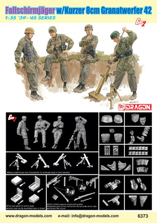 1/35 Dragon Model Fallschirmjäger w/Kurzer 8cm Granatwerfer42 6373