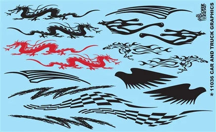 1/24-1/25 Gofer Car & Truck Graphics Model Car Decal Sheet 11036