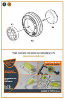 1/72 Clear Prop AMX Ghibli Wheel Set 72093