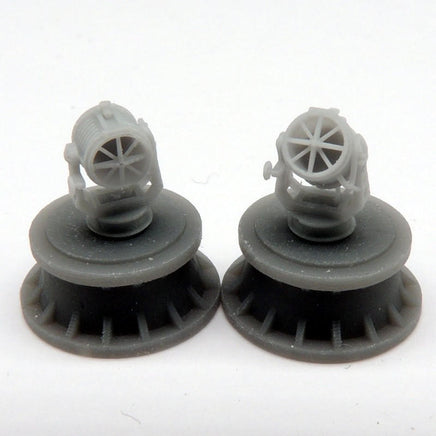 1/350 Black Cat Models Scale Set- Royal Navy Searchlight (X4) 3 Elevations AC350084d