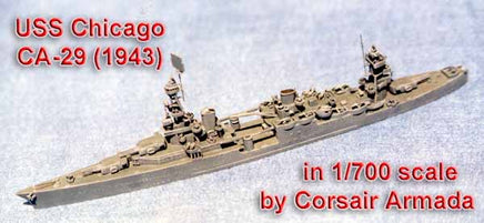 1/700 Corsair Armada USS Chicago CA-229 1943 7008