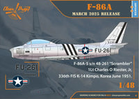 1/48 Clear Prop F-86A in Korea early variants 4825