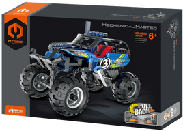 Mechanical Master Pull Back Truck Blue (183 pcs) 5803