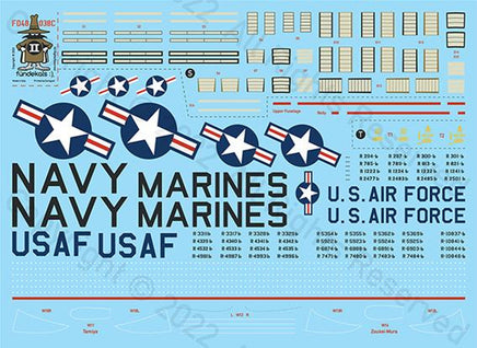 1/48 Fundekals F-4 PHANTOM FACTORY STENCILS 48038