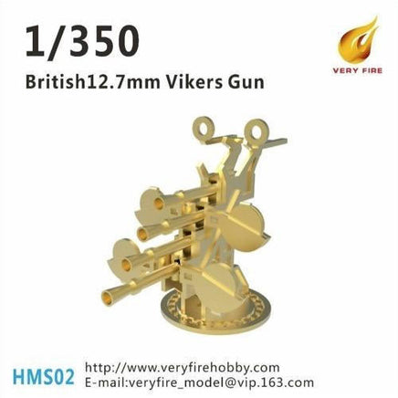 1/350 Veryfire HMS 12.7mm Vicks AA Guns (8 Sets) HMS02