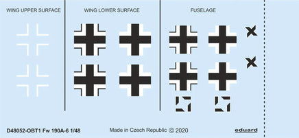 1/48 Eduard Fw 190A-6 national insignia for EDUARD D48052