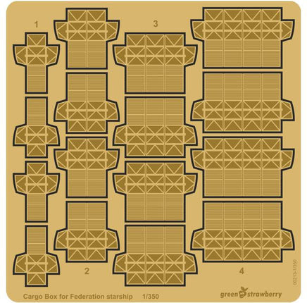 1/350 Green Strawberry Photo Etch Cargo Box (New Design) 00213