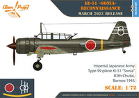 1/72 Clear Prop Ki-51 Sonia Reconnaissance 72012