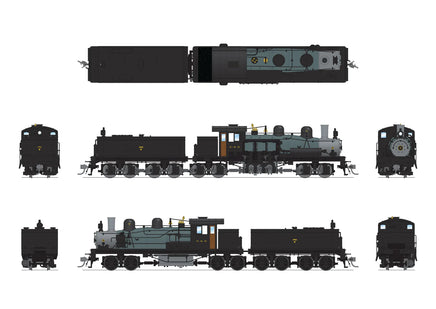 HO Broadway Ltd Class D 4-Truck Shay C&O #7 As-Delivered Paint No-Sound / DCC-Ready 8252