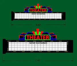 O/S Miller Engineering Large Theater Marquee Sign 1181 - MPM Hobbies