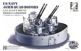 1/35 Zimi Model USN 40mm Quad Bofors AA Gun Mount Plastic Model Kit 53001