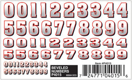 PineCar Beveled Numbers Decal 4015