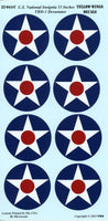 U.S. National Insignia decals with yellow wings on a blue background