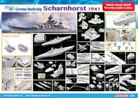 1/350 Dragon Model German Battleship Scharnhorst 1941 1036