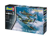 1/72 Revell Germany Combat Set Messerschmitt Bf109G-10 - Spitfire Mk.V 03710