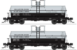HO Broadway Ltd 6,000 Gallon Tank Cars Dow Chemical (2-Pack) 6461