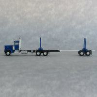 N Trainworx Blue Peterbilt 379 Log Truck 47984