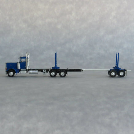 N Trainworx Blue Peterbilt 379 Log Truck 47984