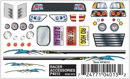 PineCar Racer Accessories Decal 4013