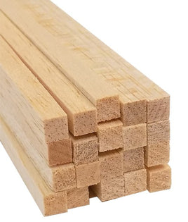 Bud Nosen Balsa Stick 1/4" x 1/4" x 36" (20/pkg) 1075