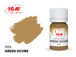 ICM Acrylic Paint Green Ochre (12ml) 1059