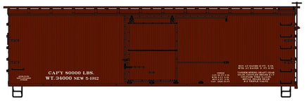 HO Accurail 36' Wood Boxcar with Wood Ends (Oxide) 1799