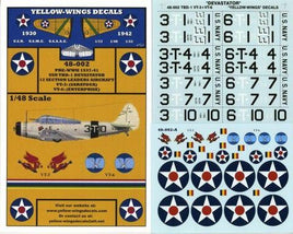 Yellow Wings Decals packaging with airplane model and star decals on a yellow background
