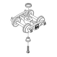O Scale Kadee 2 Rail AAR Bettendorf Style Metal Trucks 756