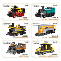 Jie-Star Assorted Mini Train Building Block Model (6 Set) 58009