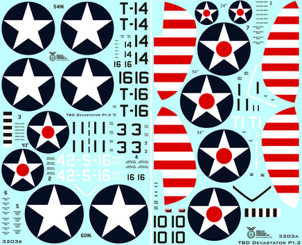 1/32 Gold Medal Decals - TBD-1 Devastator Trumpeter - Wartime 3203D