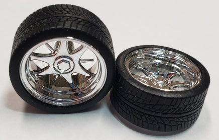Pegasus “Daggers” Chrome Rims with Tires 1226