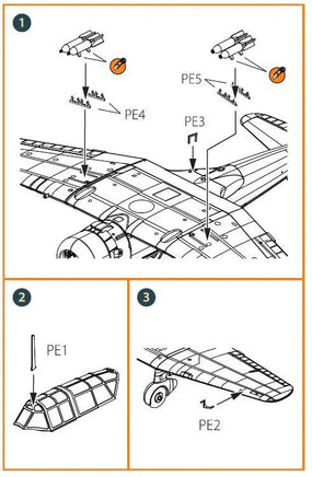 1/144 Clear Prop Ki-51 Sonia (All Versions) PE Parts for Cp Kits CP14401/CP14402/CP14403 A144001