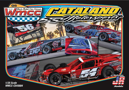 Promotional image of Catalano Motorsports model cars with racing theme