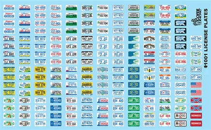 1/24-1/25 Gofer License Plates Model Car Decal Sheet 11001