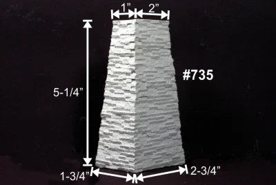 HO Monroe Bridge Pier Split Stone 38 Scale Feet Tall #735