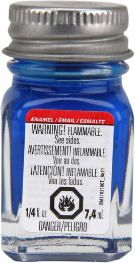 Testors 1/4 oz Bottle Blue Fluorescent Enamel 1176