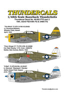 1/48 Thundercals PTO Part 2 19th, 333rd FS/318Th FG & 348th FG 48002
