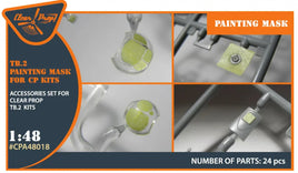 1/48 Clear Prop TB.2 Painting Mask on Yellow Kabuki Paper for CP Kits A48018