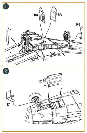 1/72 Clear Prop F-86A Undercarriage Covers (CP) A72168
