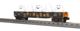 O MTH Halloween Gondola Car w/Flickering Lighted Ghosts (Black) 30-72259
