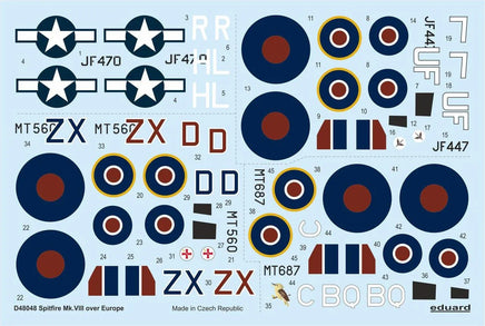 1/48 Eduard Spitfire Mk.VIII over Europe for EDUARD D48048
